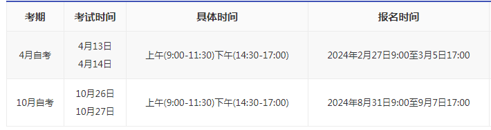 云南自考報(bào)名時(shí)間和考試時(shí)間是多久？