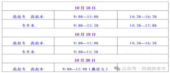 10月18日！2025年西藏成人高考開考