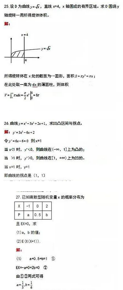 成考數(shù)學(xué)真題參考！-5