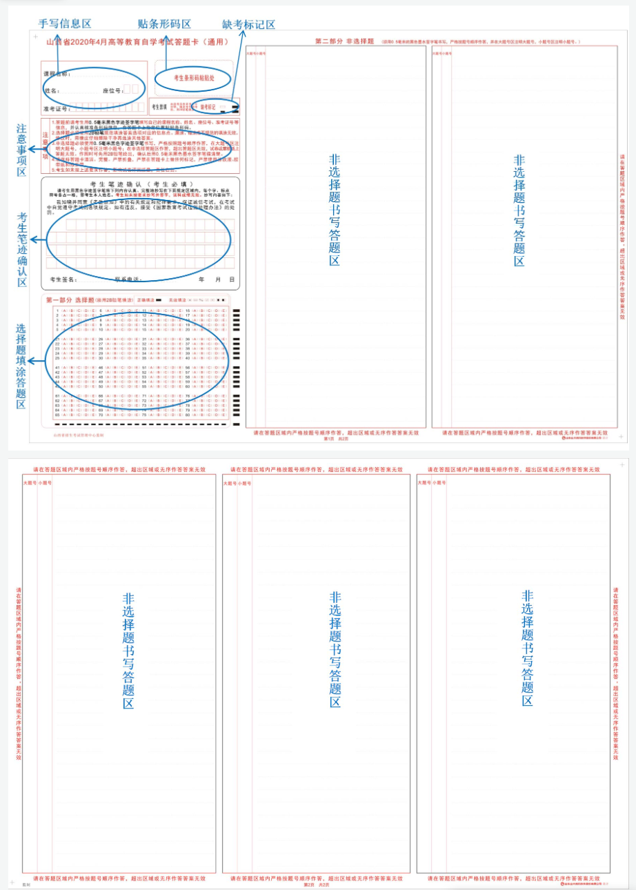 山西招生考試網(wǎng)：高等教育自學(xué)考試考生答題注意事項(xiàng)