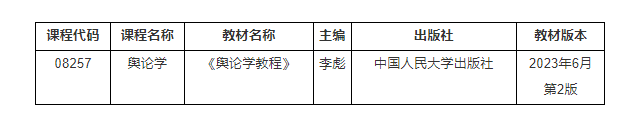 湖北省教育考試院：關于2025年我省高等教育自學考試“輿論學”課程考試安排調(diào)整的通告